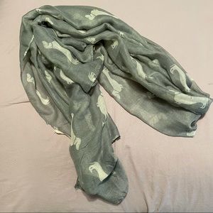 Dachshund Gray Scarf